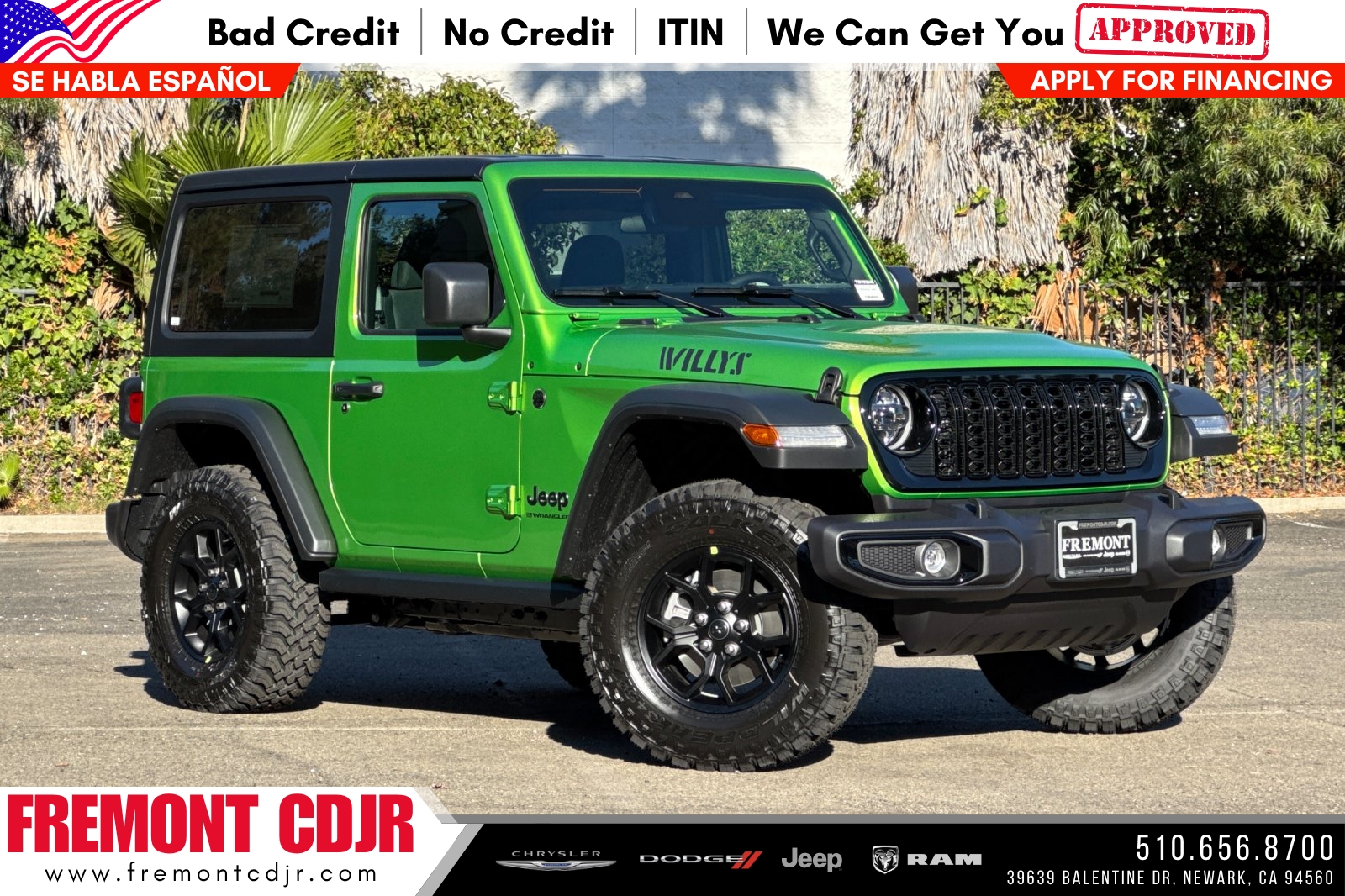 New 2026 Jeep Wrangler Willys 2D Sport Utility in Newark #TW193046