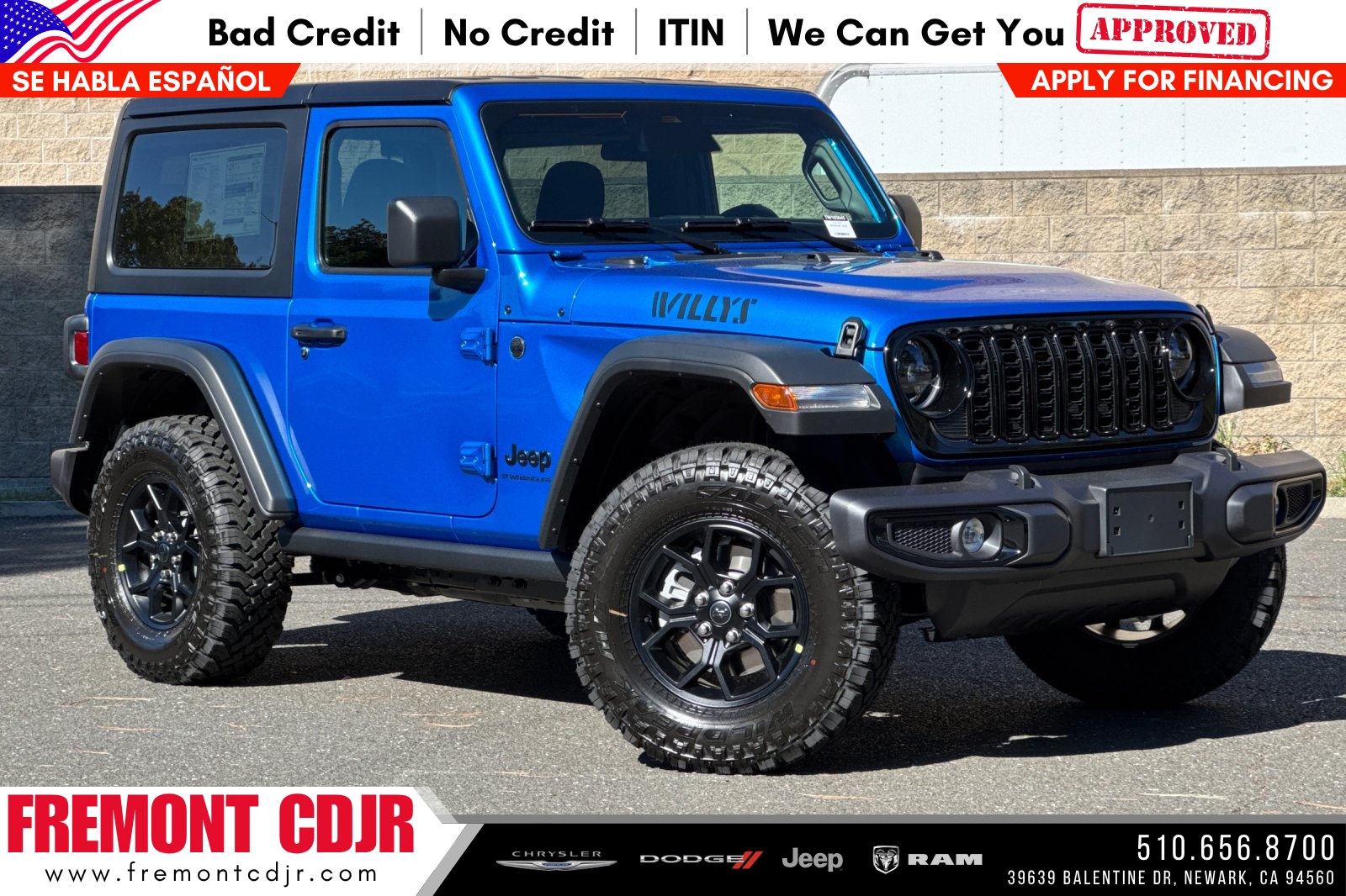 New 2026 Jeep Wrangler Willys 2D Sport Utility in Newark #TW193045