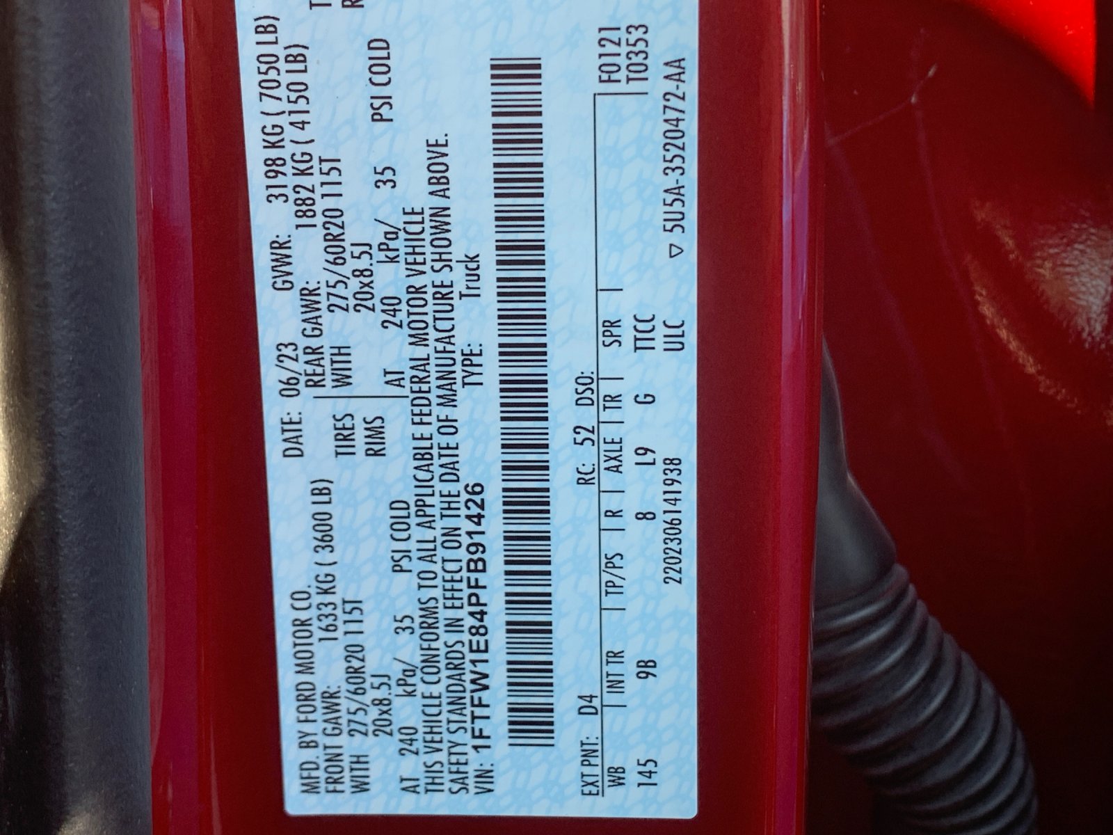 Used 2023 Red Ford Platinum image 34