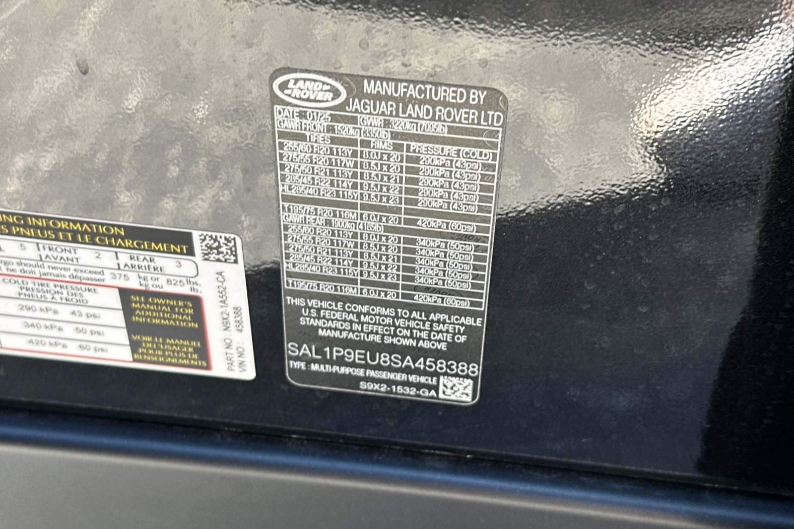 Used 2025 Black Land Rover SE image 36
