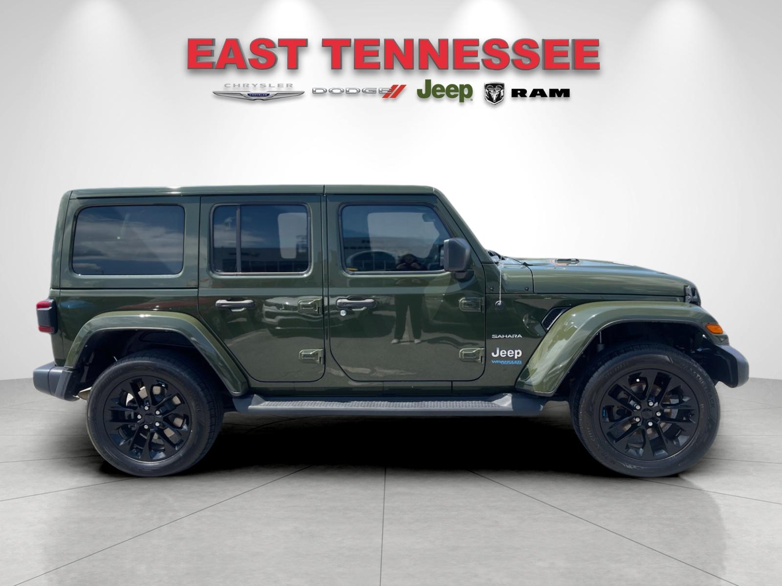 Used 2022 Jeep Wrangler Unlimited Sahara 4XE with VIN 1C4JJXP61NW279855 for sale in Crossville, TN