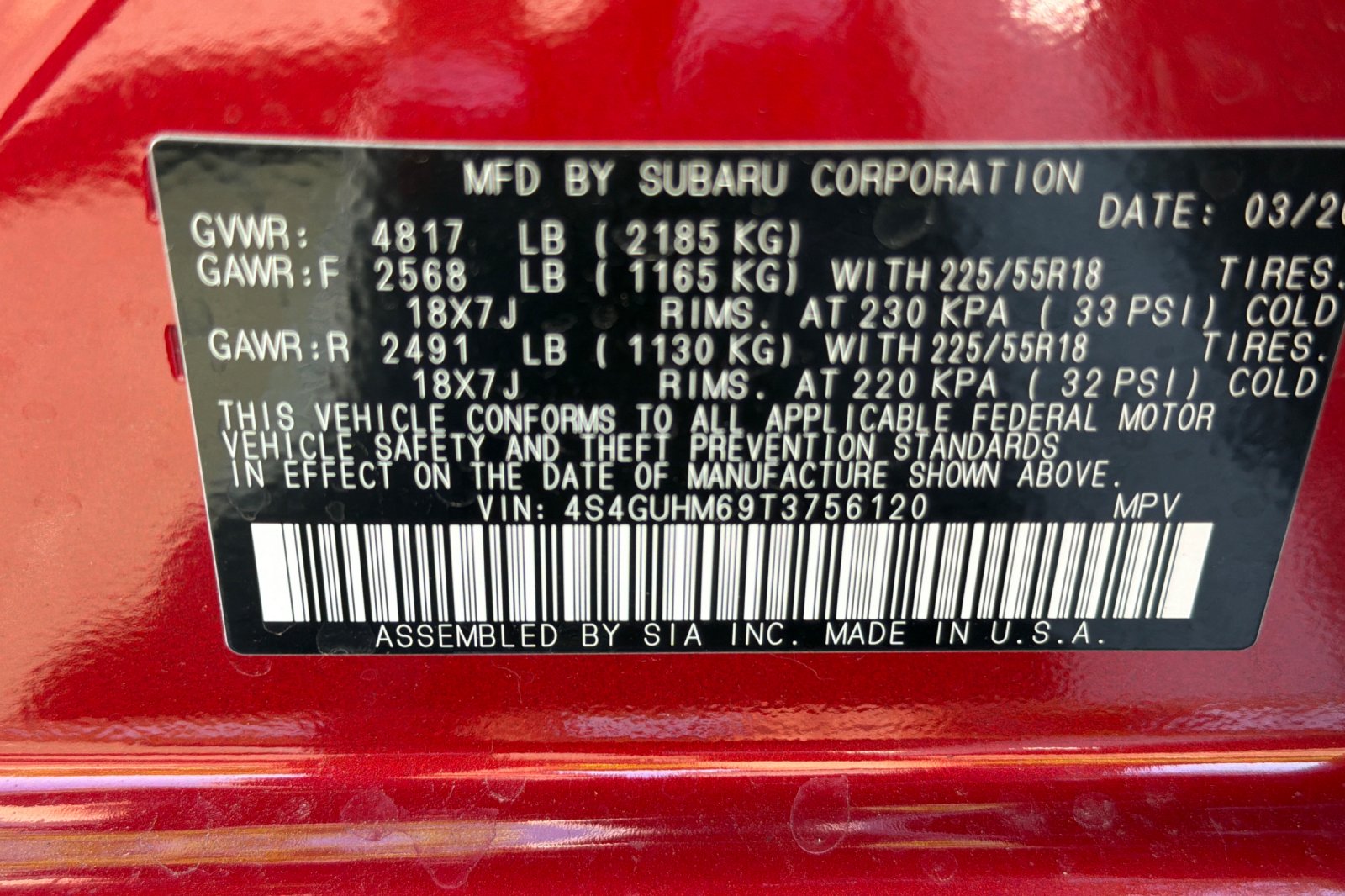 New 2026 LITHIUM RED PEARL Subaru Limited image 27