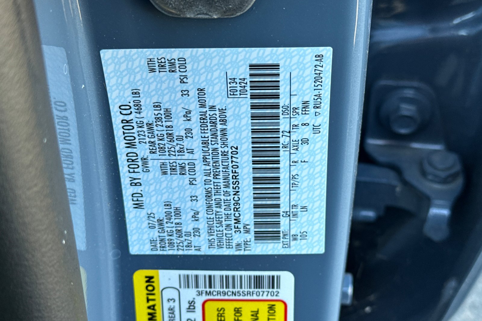 Used 2025 Azure Gray Metallic Ford Outer Banks image 33