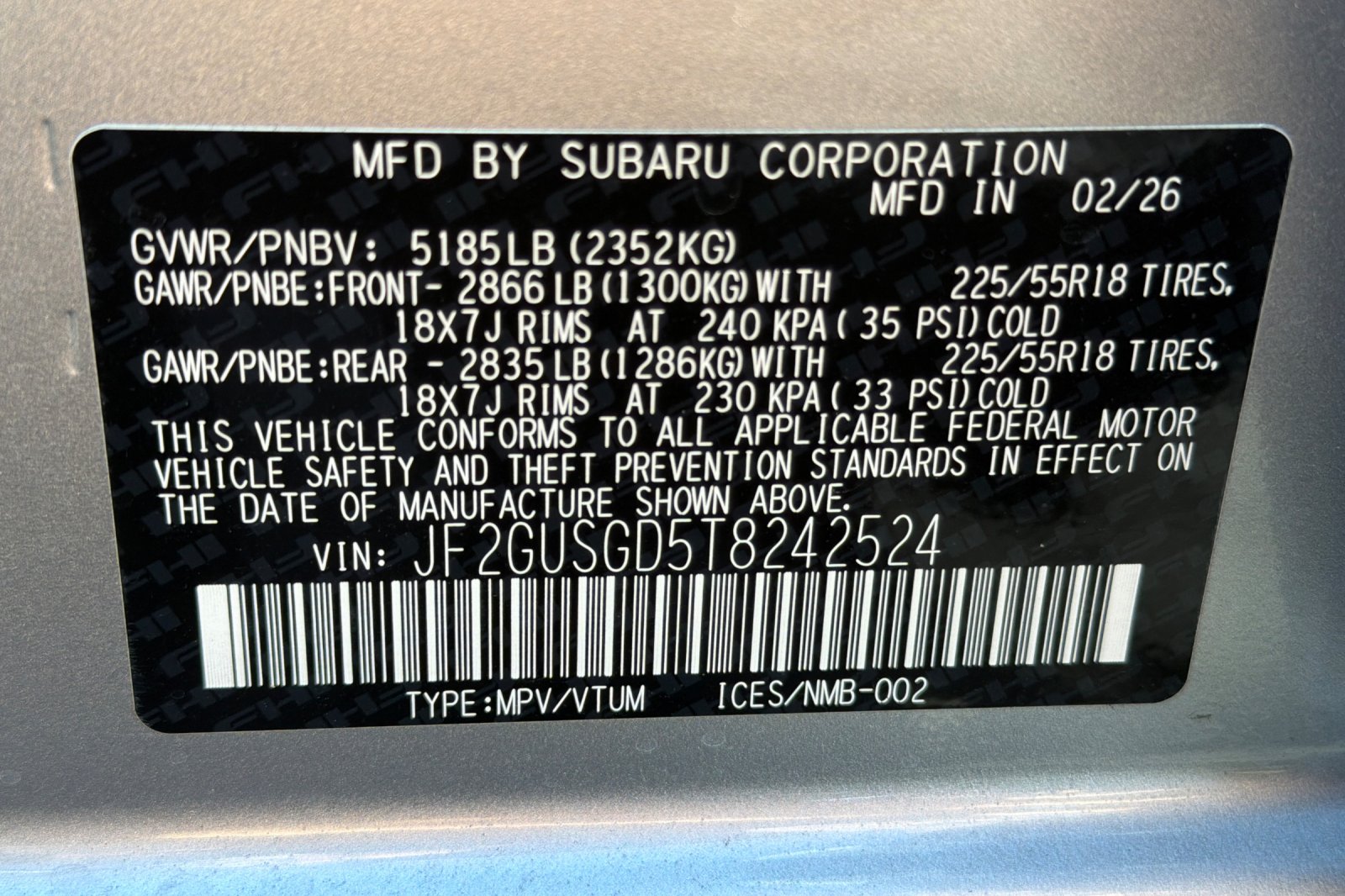 New 2026 ICE SILVER METALLIC Subaru Sport Hybrid image 27