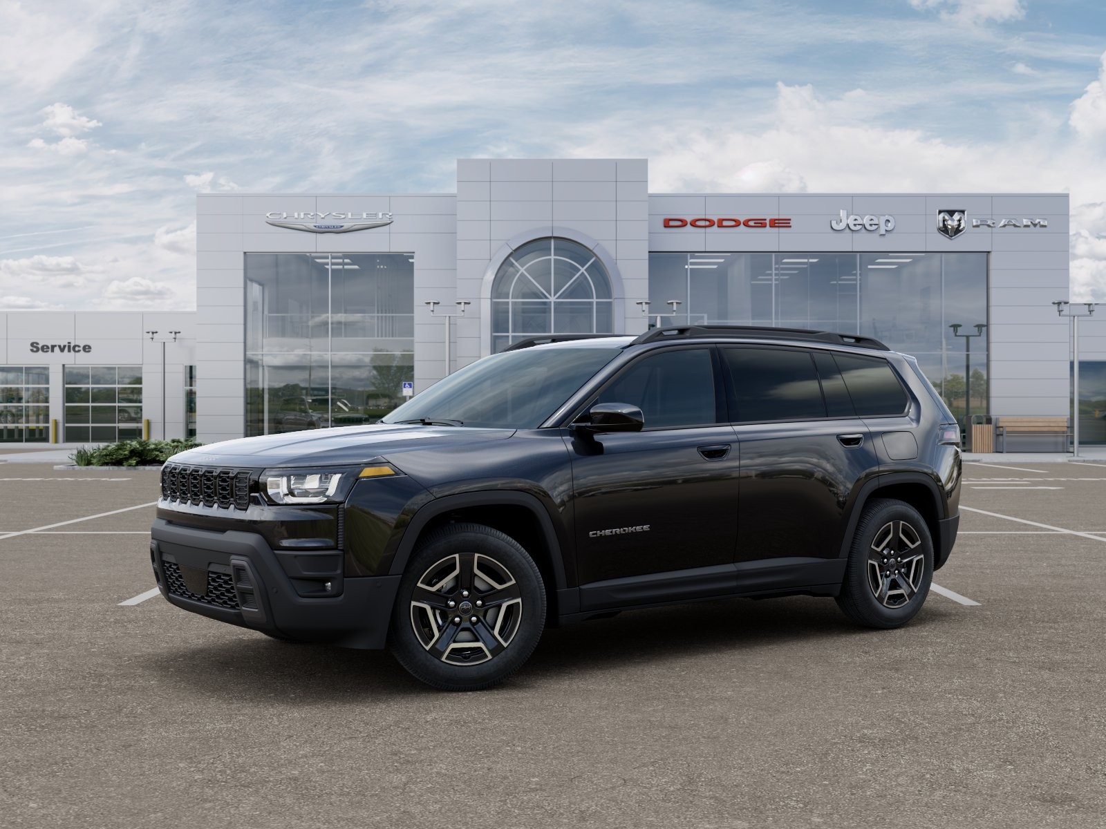 New 2026 Diamond Black Crystal Pearl-Coat Exterior Paint Jeep Laredo image 2
