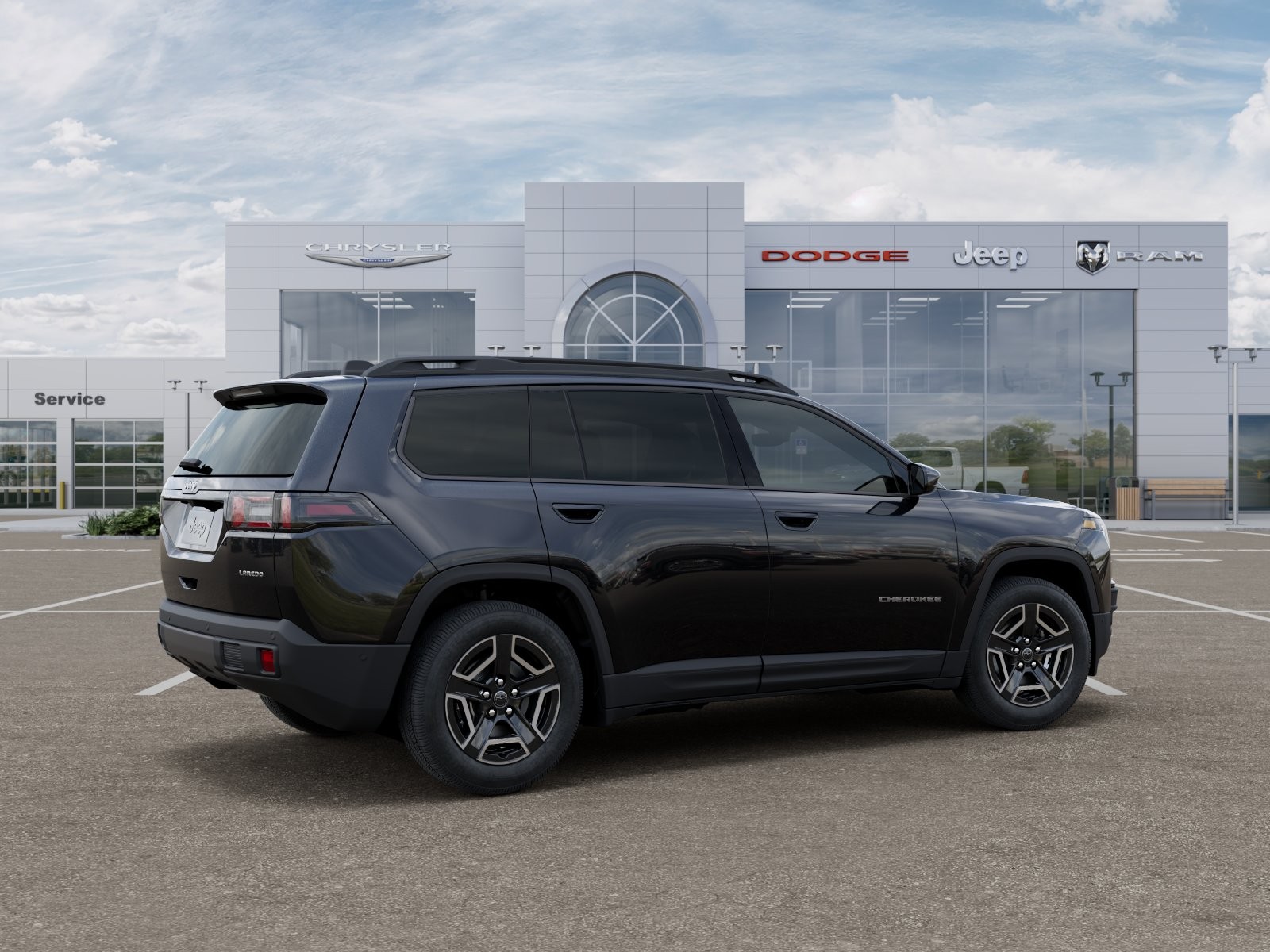 New 2026 Diamond Black Crystal Pearl-Coat Exterior Paint Jeep Laredo image 4