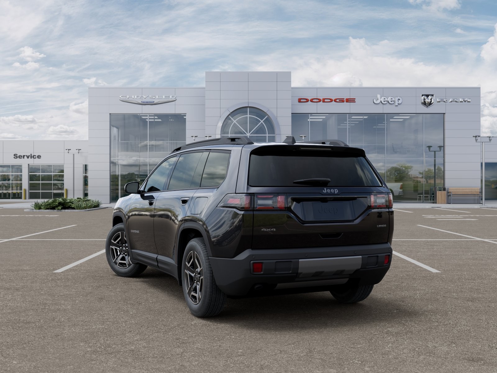New 2026 Diamond Black Crystal Pearl-Coat Exterior Paint Jeep Laredo image 29