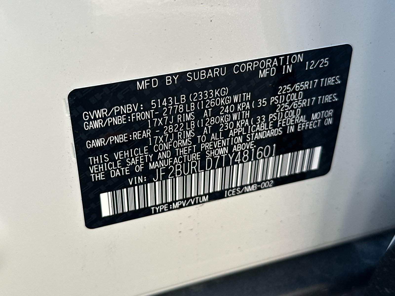 New 2026 CRYSTAL WHITE PEARL Subaru Wilderness image 29