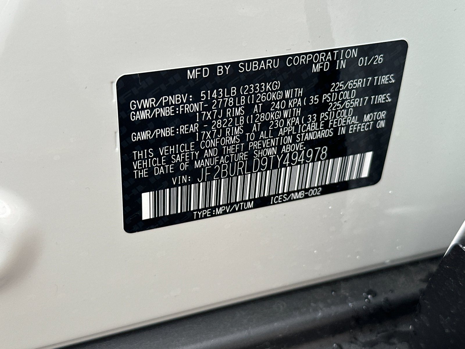 New 2026 CRYSTAL WHITE PEARL Subaru Wilderness image 29