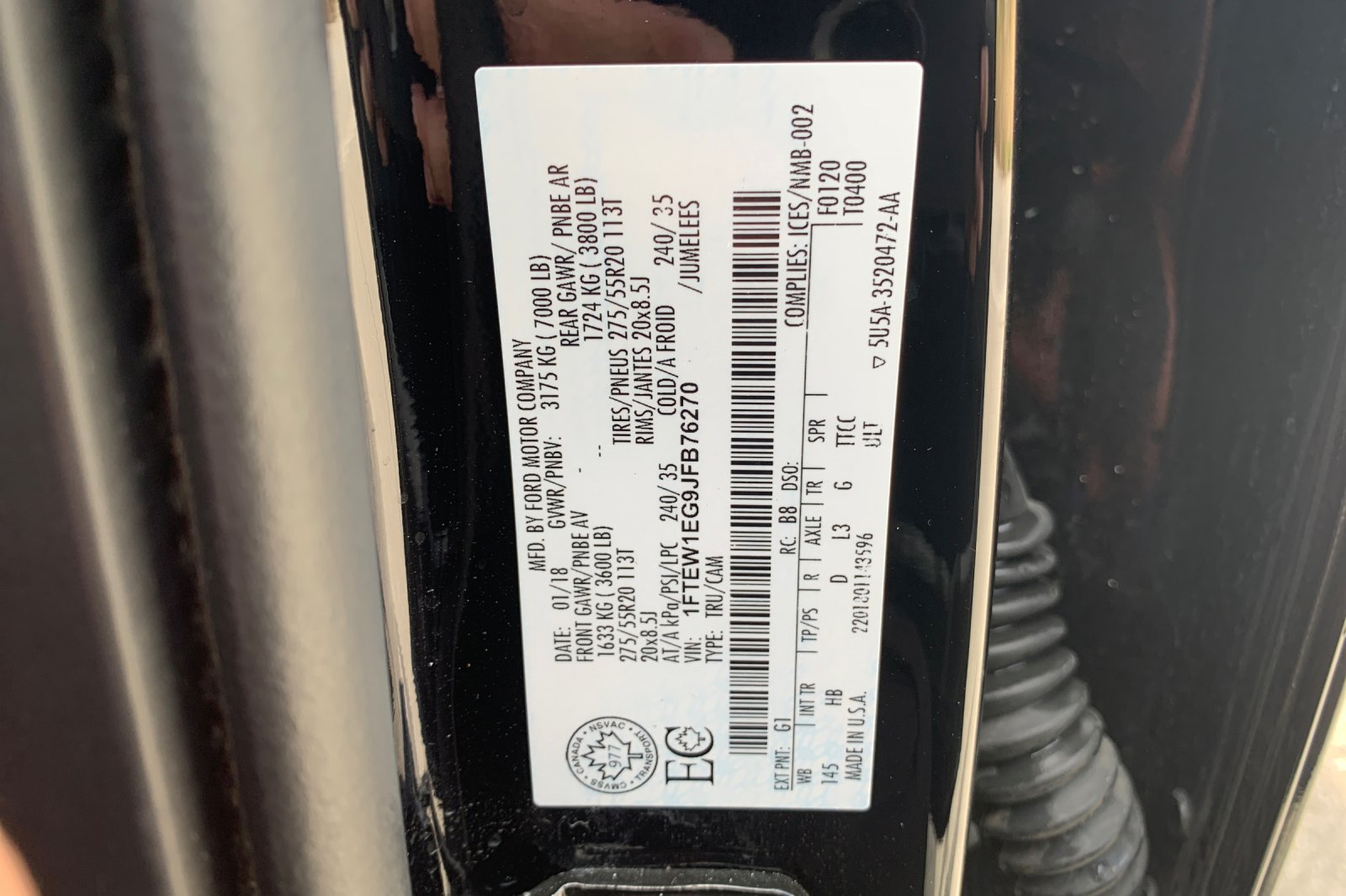 Used 2018 Black Ford Lariat image 34