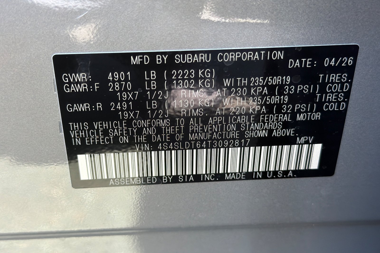 New 2026 RIVER ROCK PEARL Subaru Touring image 27