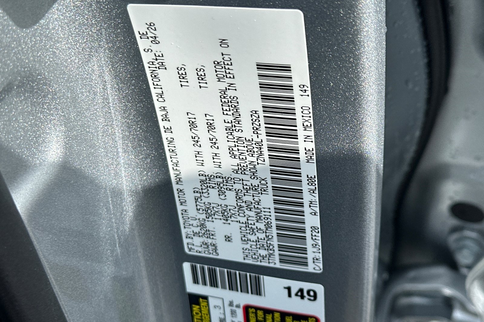 New 2026 Celestial Silver Metallic Toyota  SR5 image 22