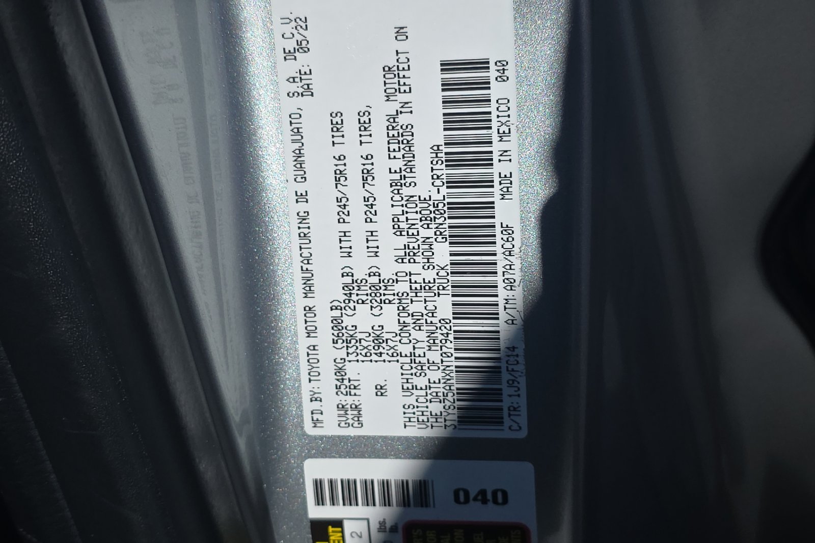 Used 2022 Celestial Silver Metallic Toyota SR5 image 29