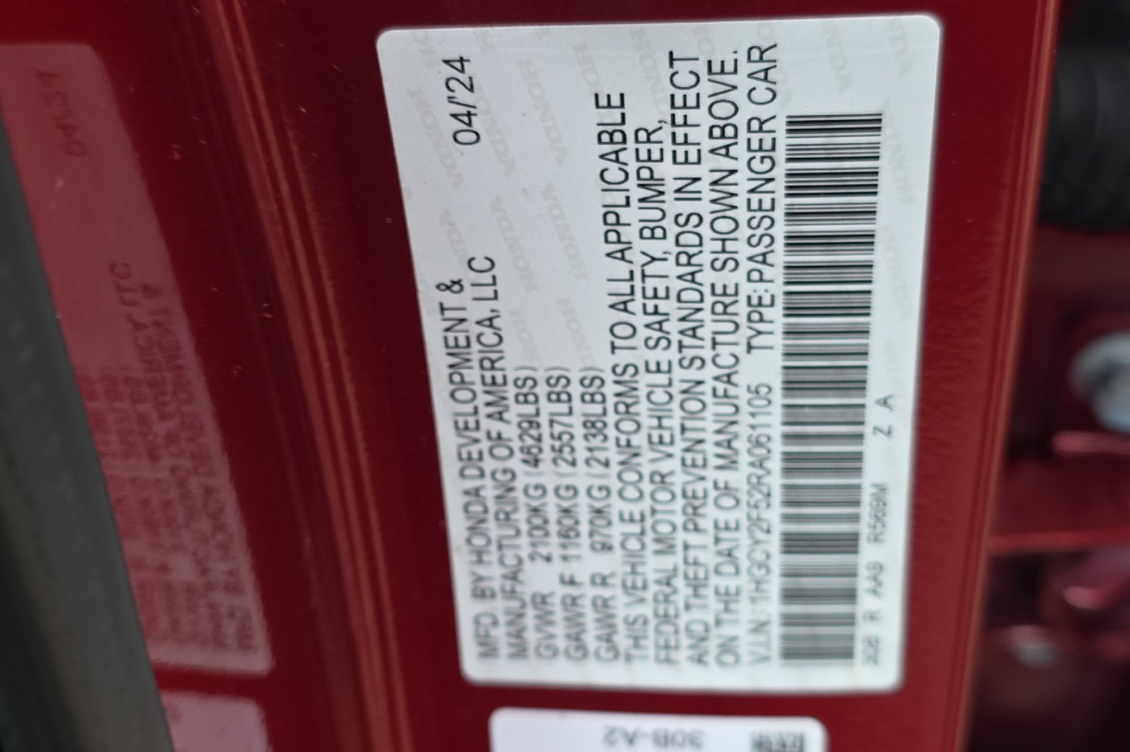Used 2024 Radiant Red Metallic Honda Sport image 25