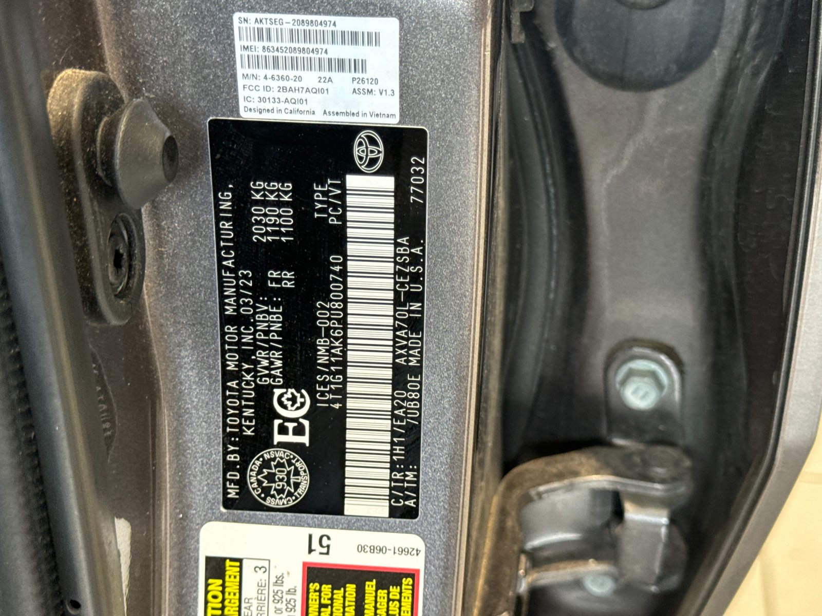 Used 2023 Gray Toyota SE image 16
