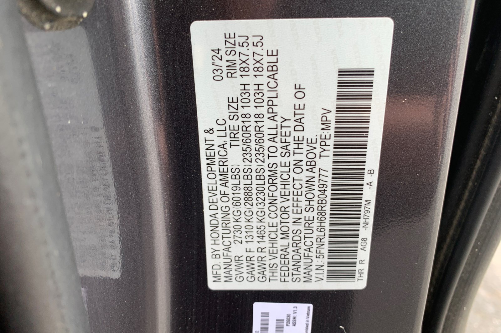 Certified Used 2024 Modern Steel Metallic Honda EX-L image 36