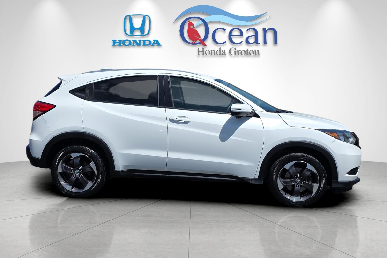 Used 2018 Honda HR-V EX-L with VIN 3CZRU6H7XJM716249 for sale in Groton, CT