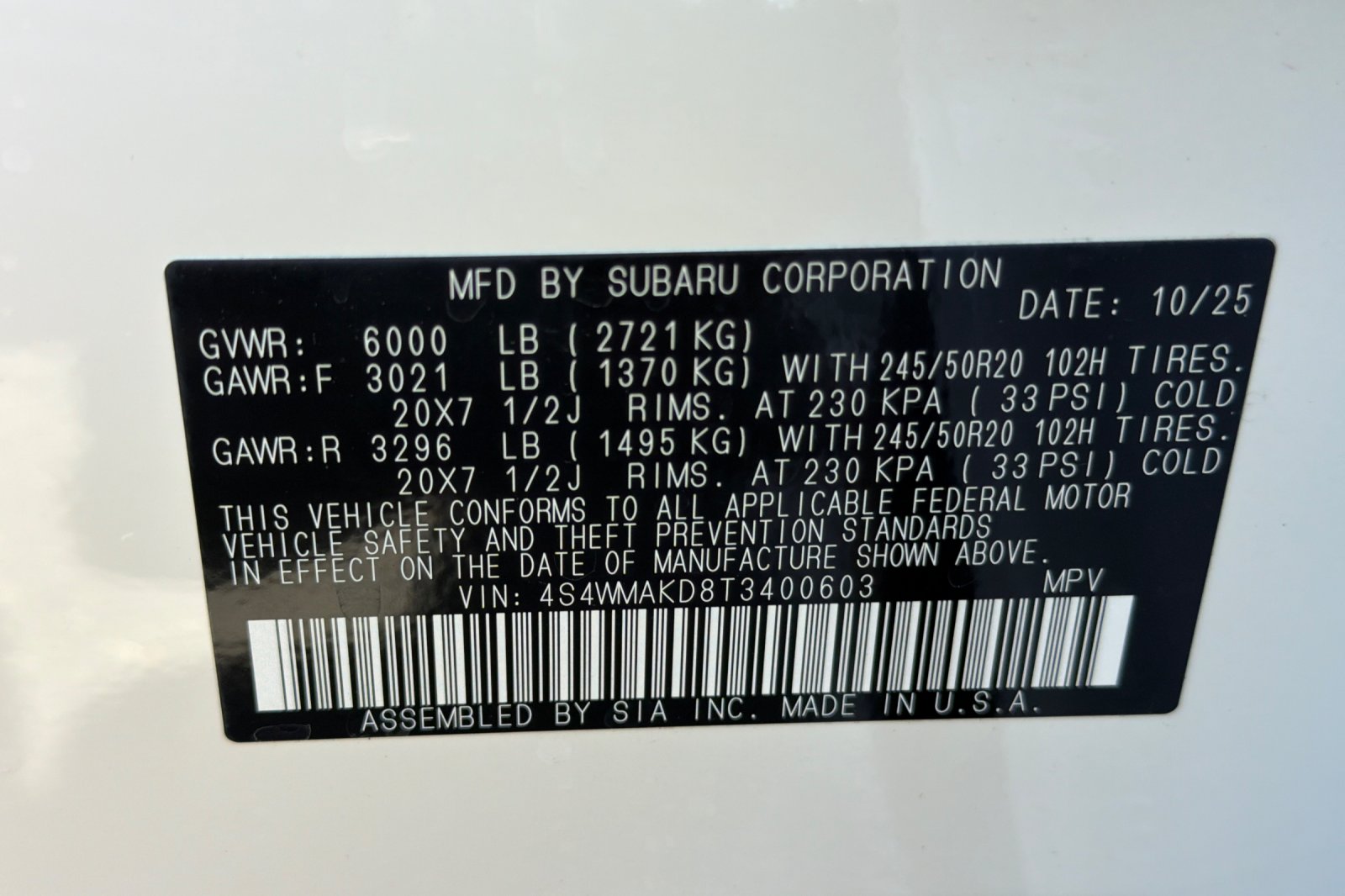 Used 2026 White Subaru Touring image 29