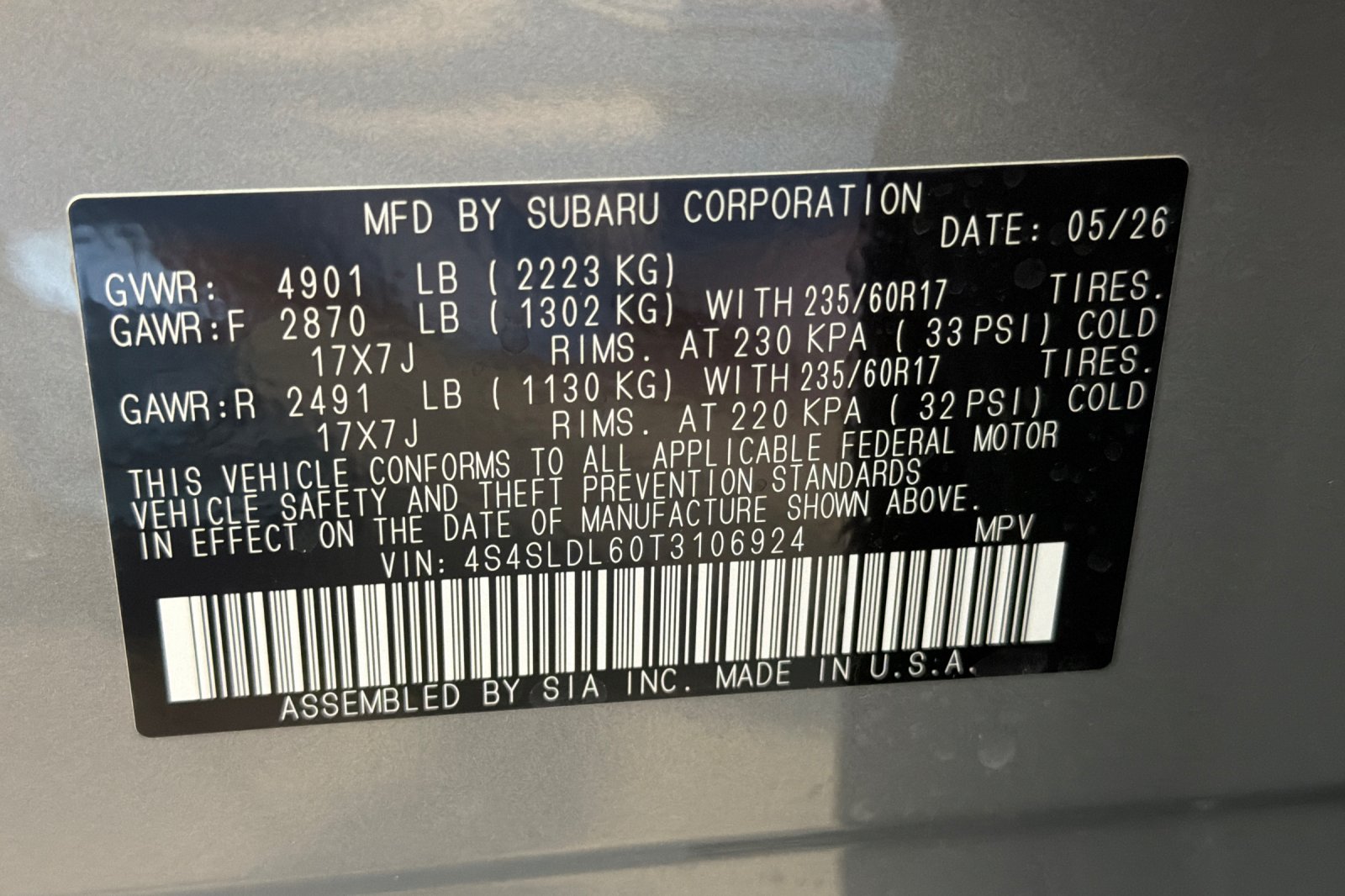 New 2026 RIVER ROCK PEARL Subaru Wilderness image 26