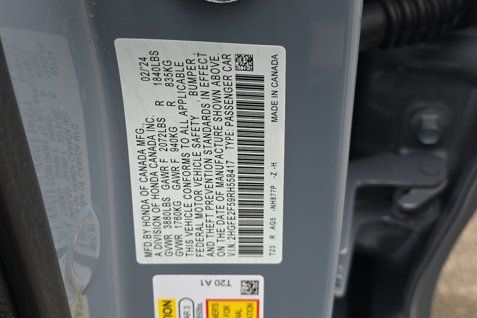 Used 2024 Sonic Gray Pearl Honda Sport image 24