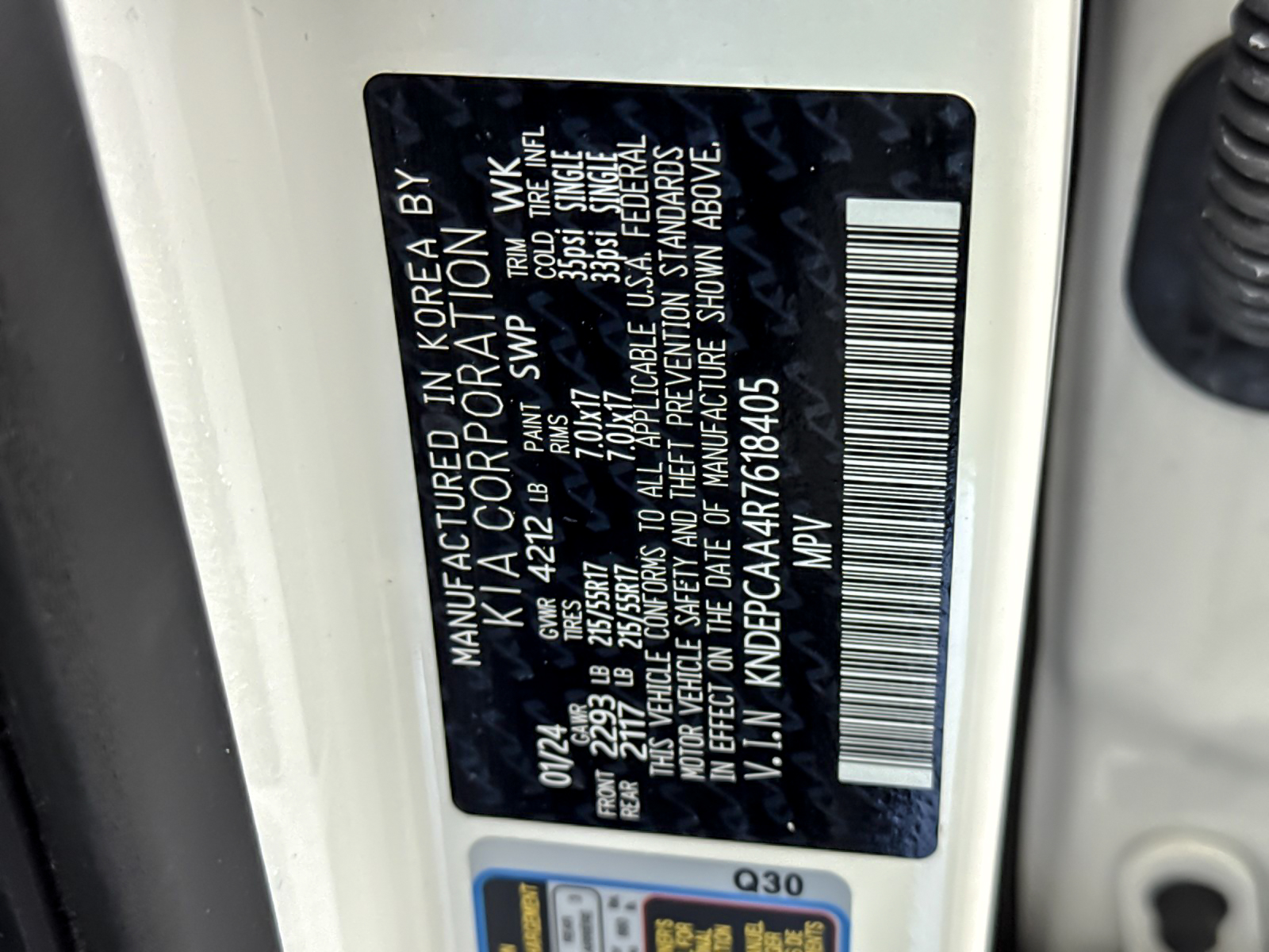 Used 2024 White Kia LX image 26