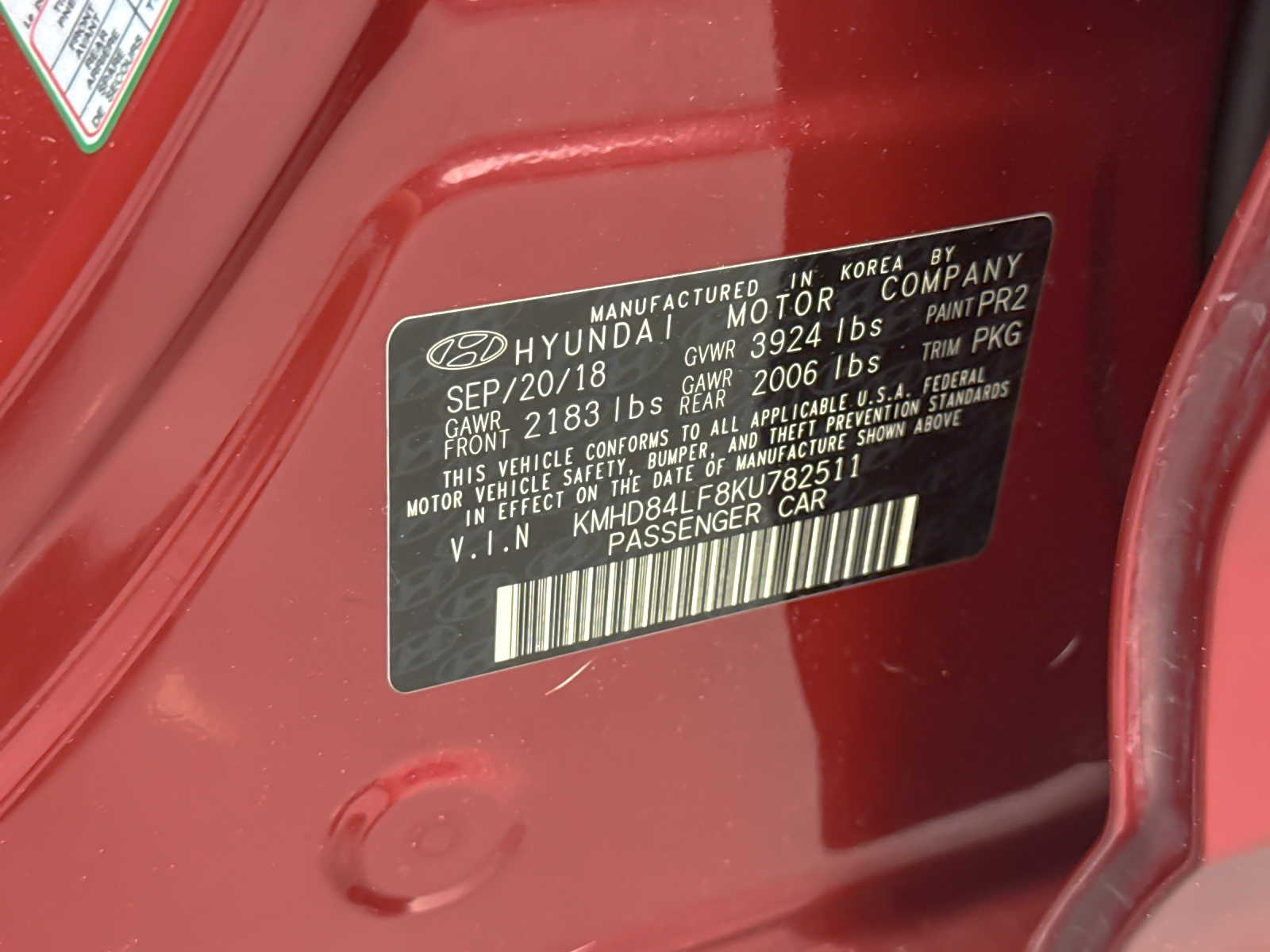 Used 2019 Red Hyundai Value Edition image 26