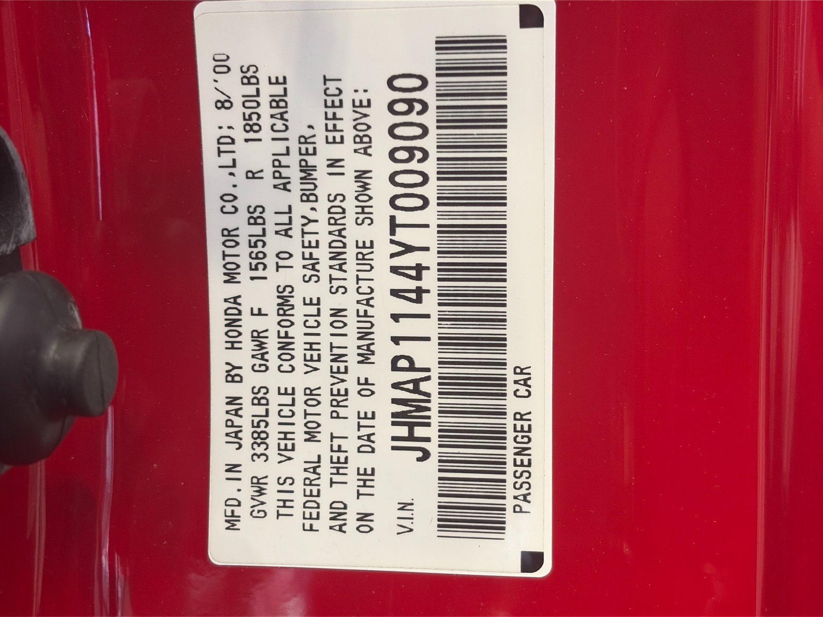 Used 2000 New Formula Red Honda Base image 26