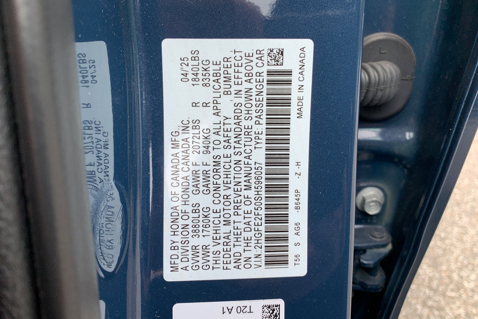 Certified Used 2025 Blue Honda Sport image 32
