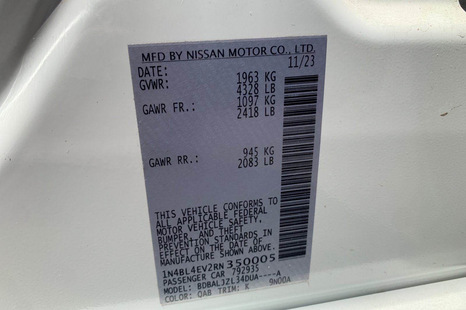 Used 2024 Pearl White Nissan 2.5 SL image 34