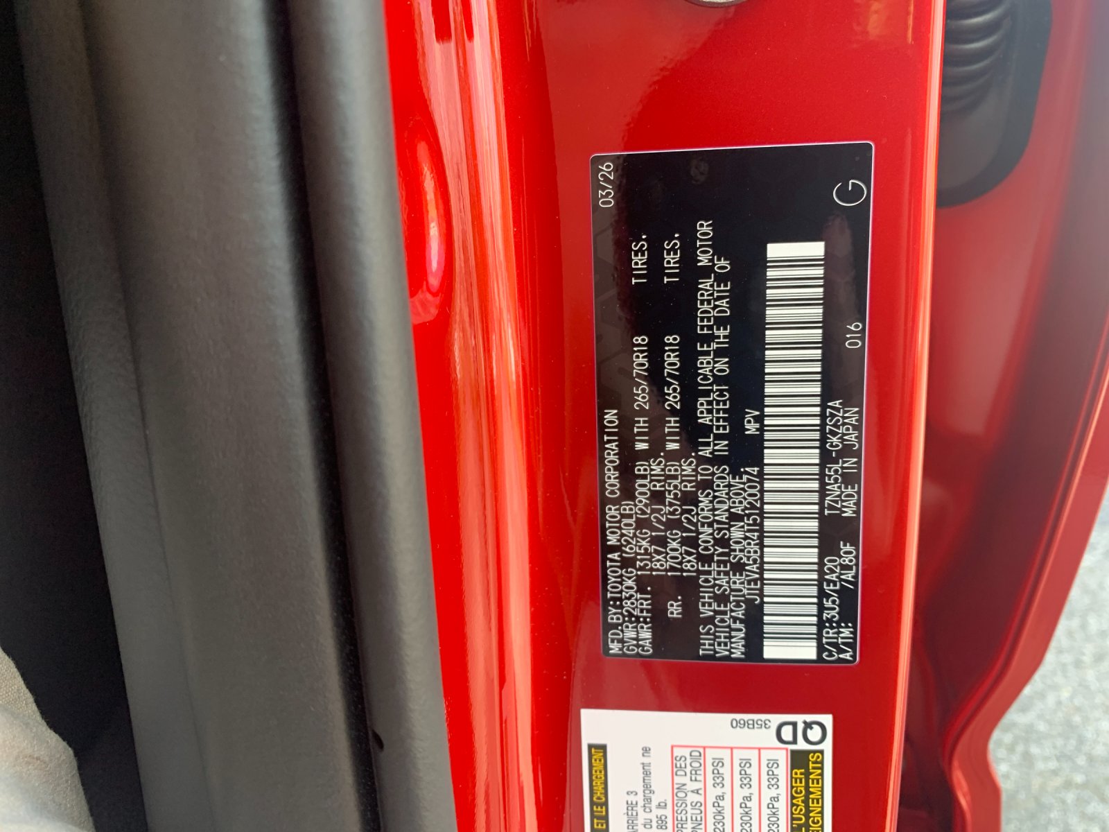 New 2026 Supersonic Red Toyota TRD Off-Road Premium image 35