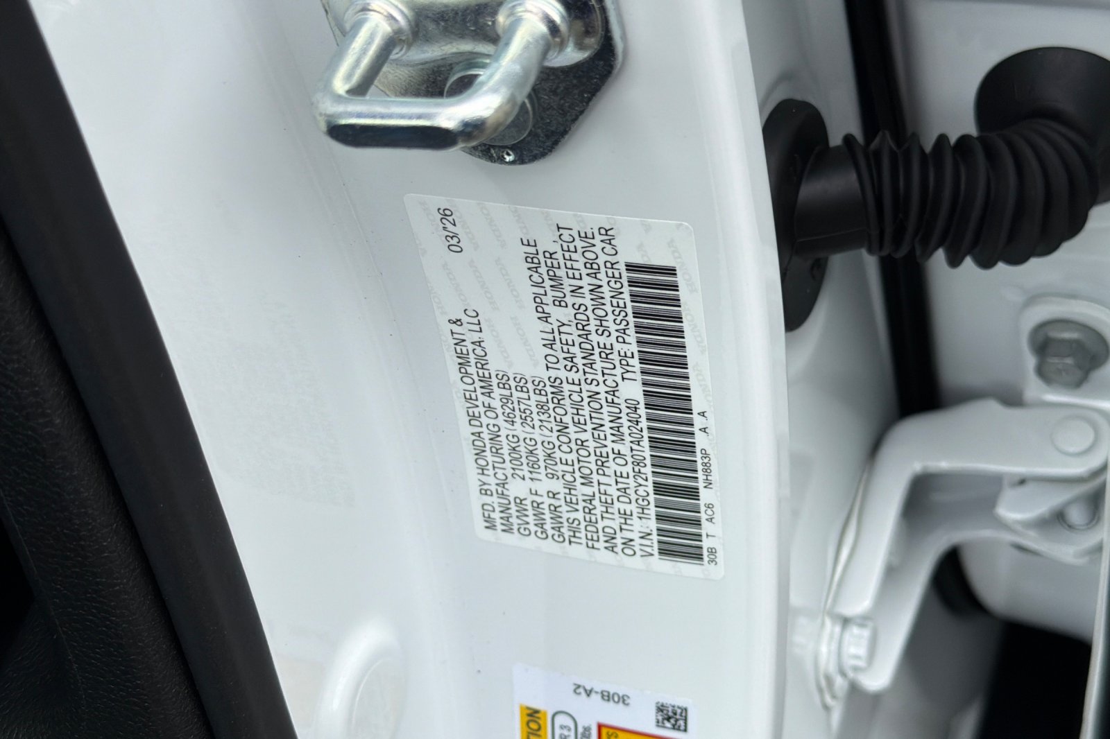 New 2026 Platinum White Pearl Honda Touring image 33