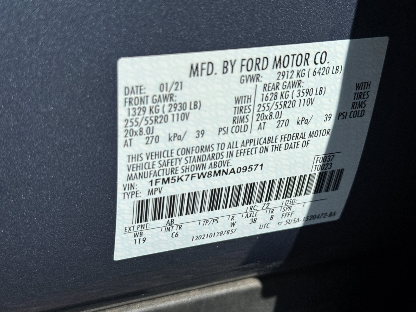 Used 2021 Blue Ford Limited image 28