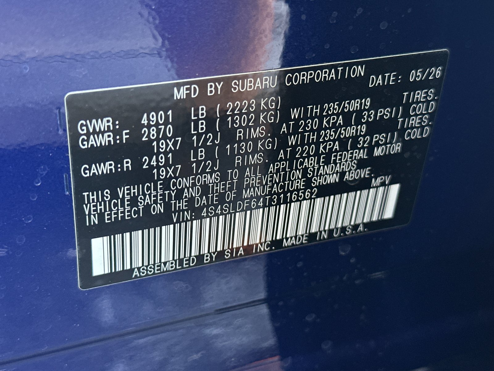 New 2026 SAPPHIRE BLUE PEARL Subaru Sport image 29