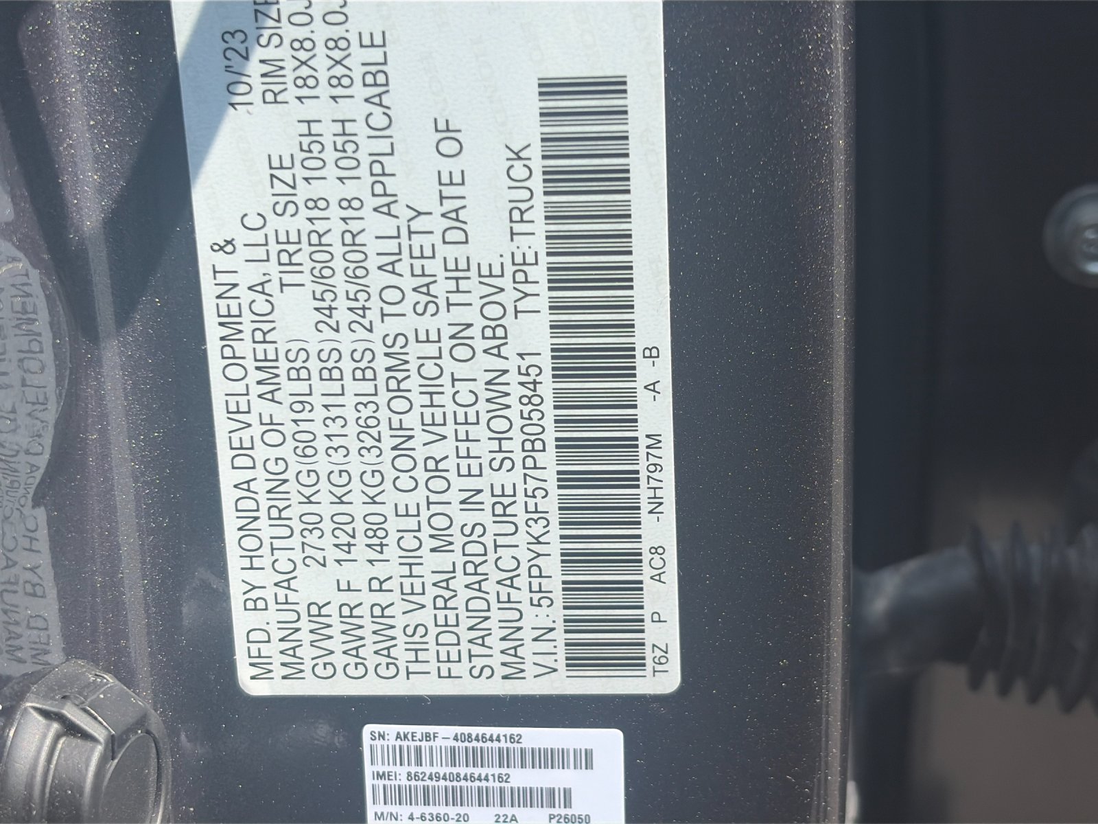 Used 2023 Modern Steel Metallic Honda AWD RTL image 28
