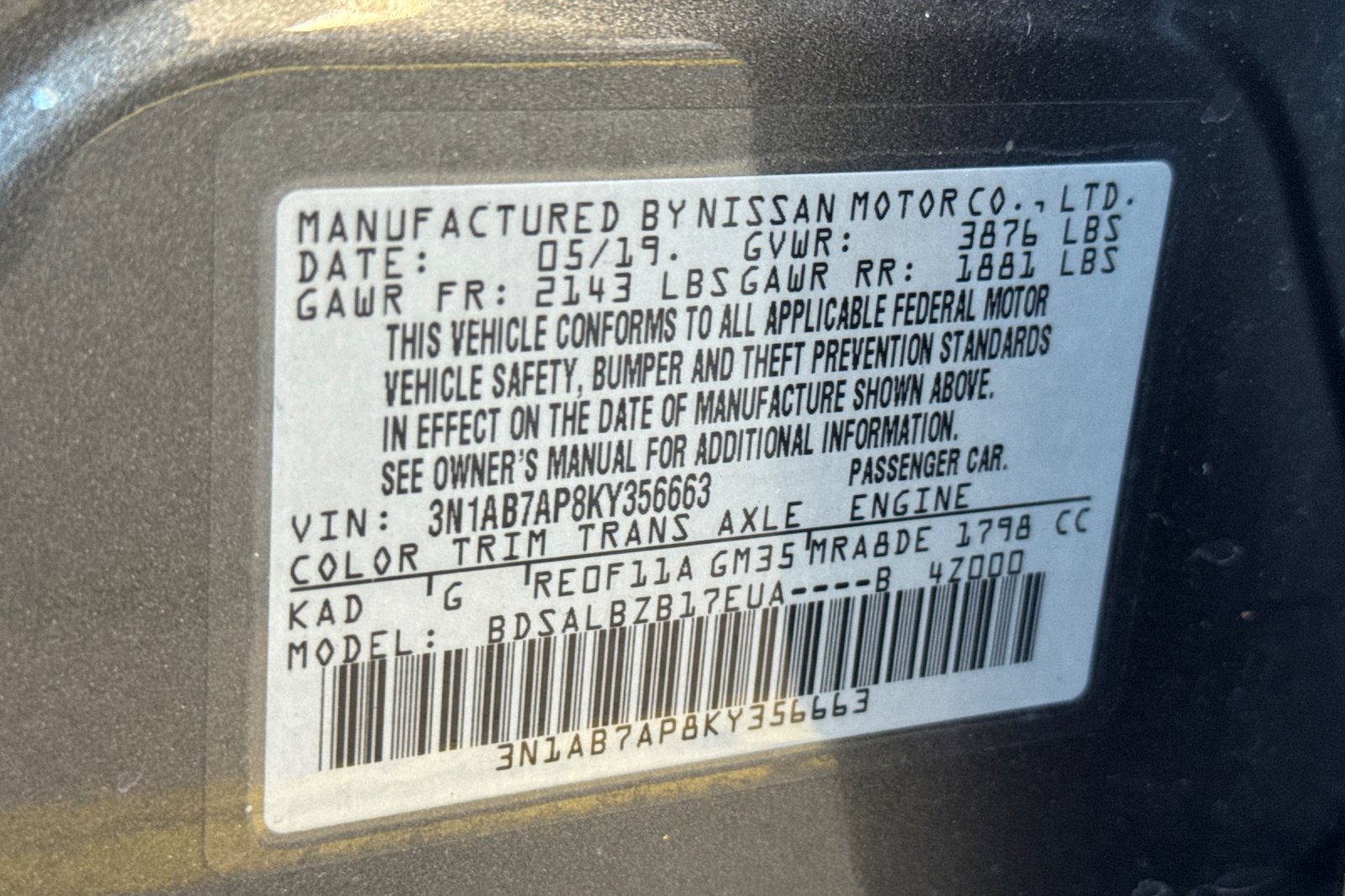 Used 2019 Gun Metallic Nissan S image 26