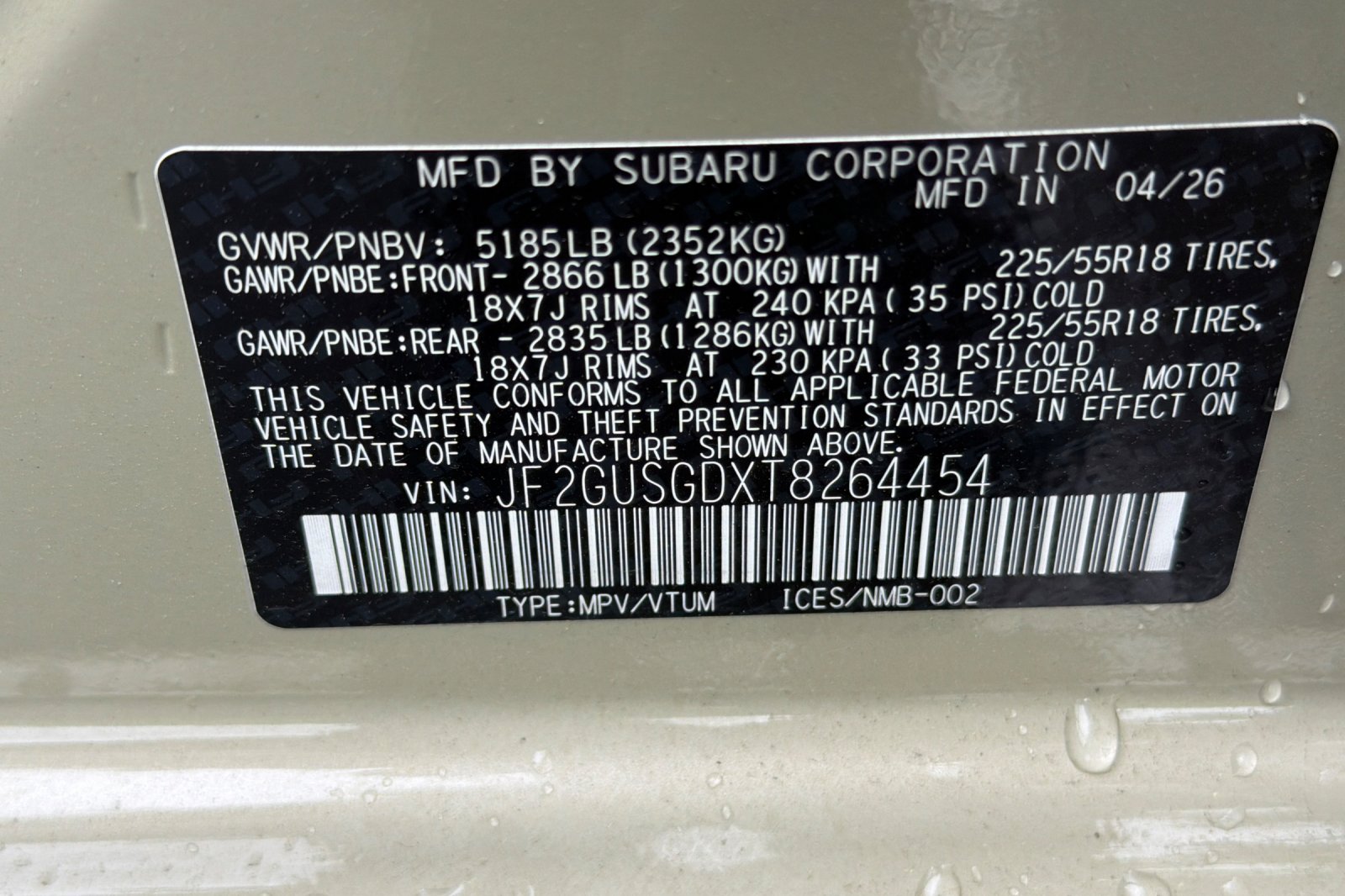 New 2026 SAND DUNE PEARL Subaru Sport Hybrid image 27