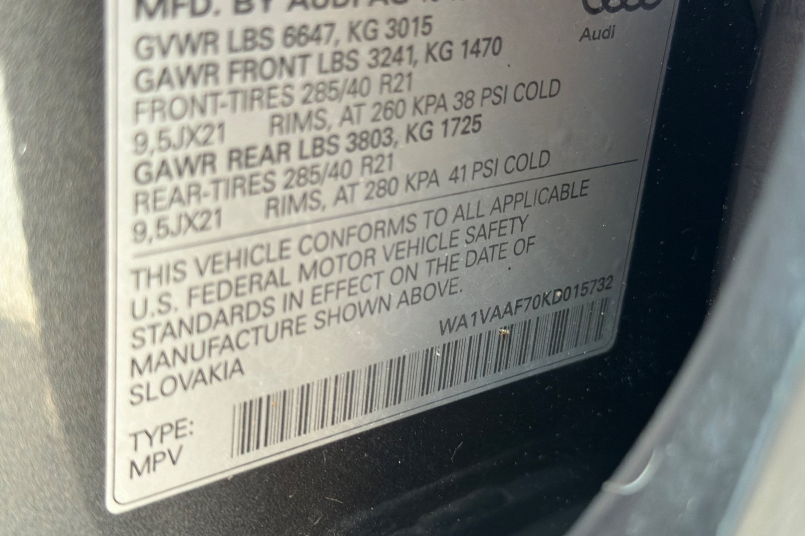 Used 2019 Gray Audi 55 Prestige image 26