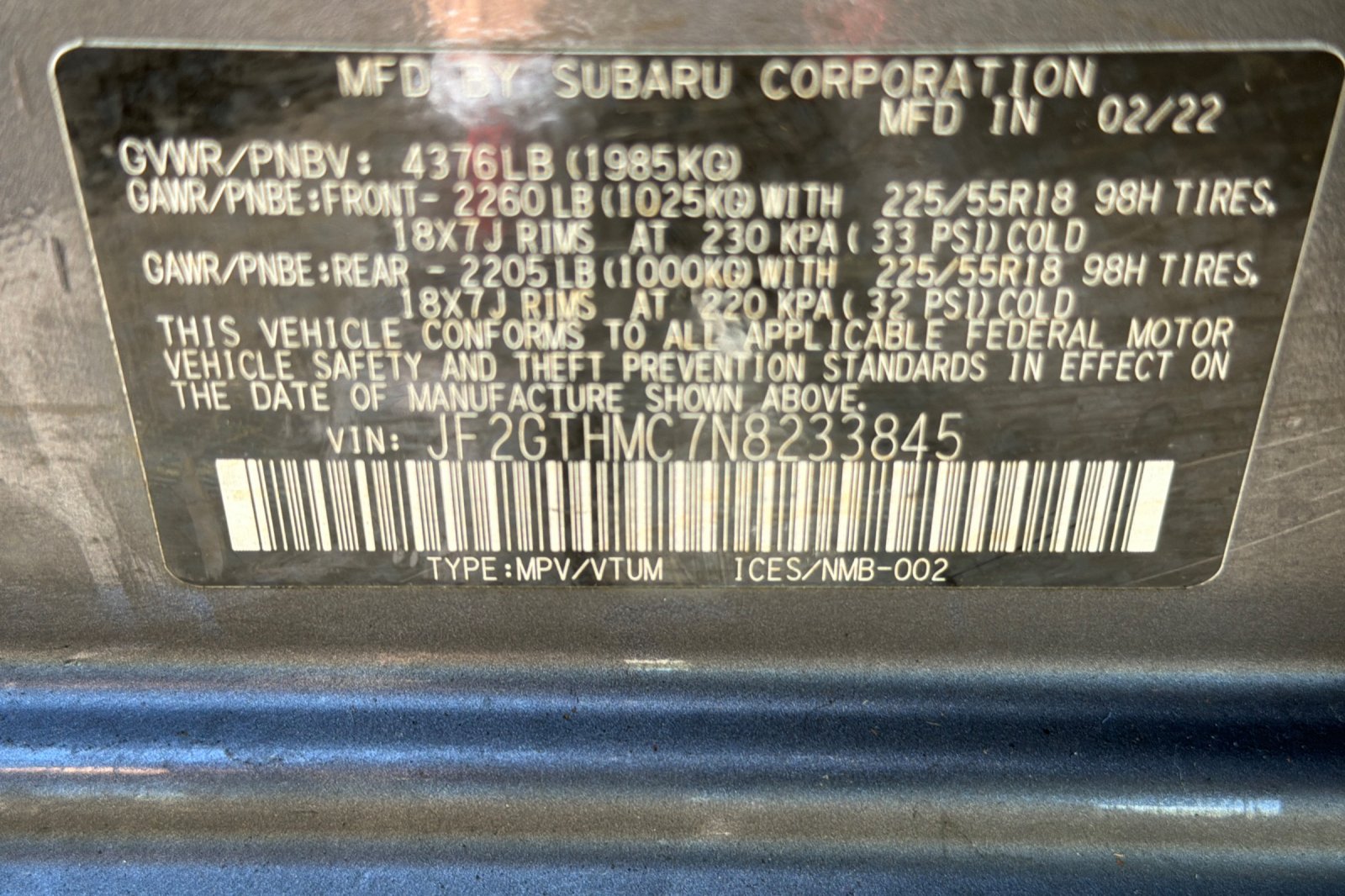 Used 2022 Gray Subaru Limited image 29