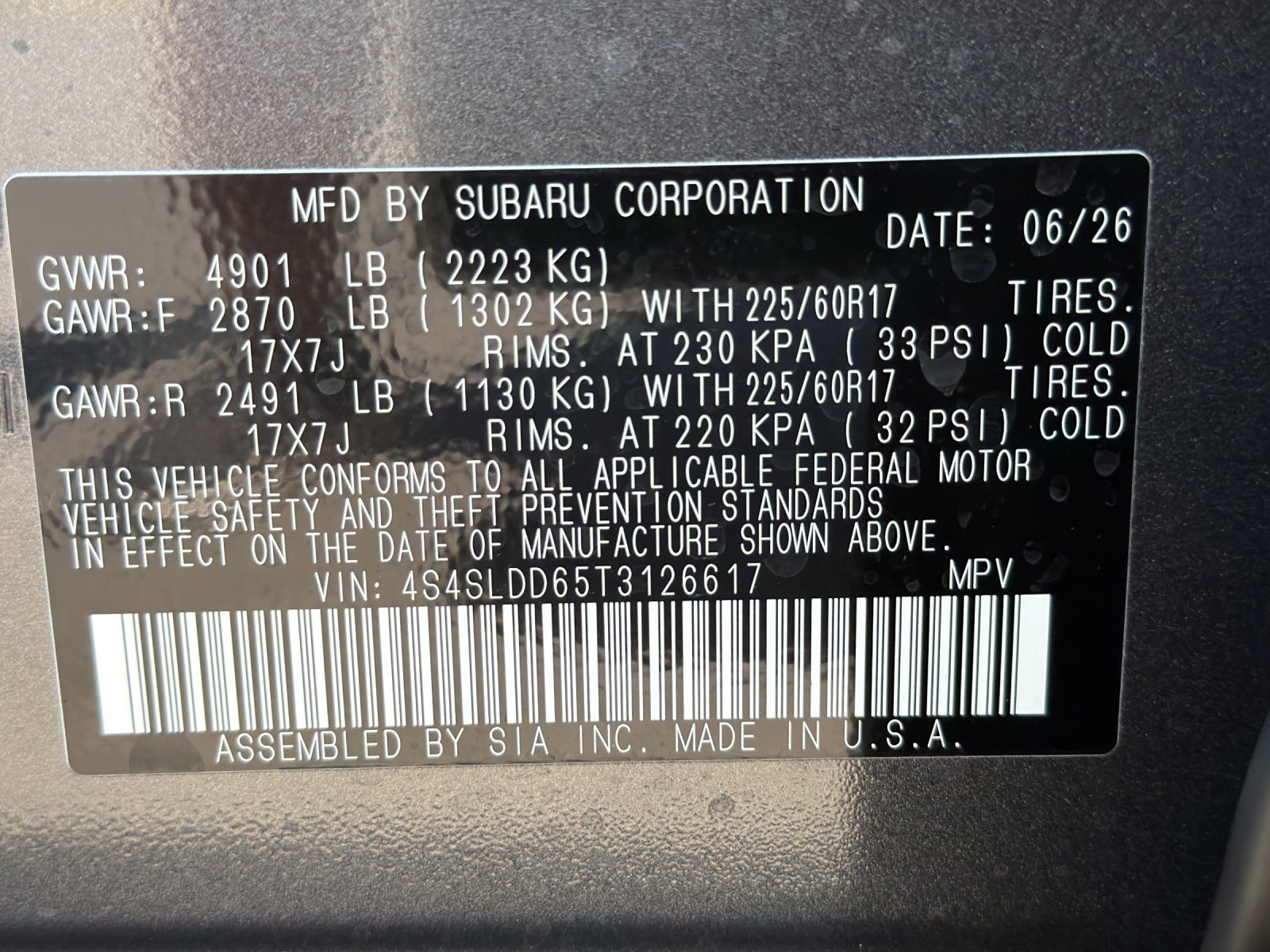 New 2026 MAGNETITE GRAY METALLIC Subaru Premium image 27