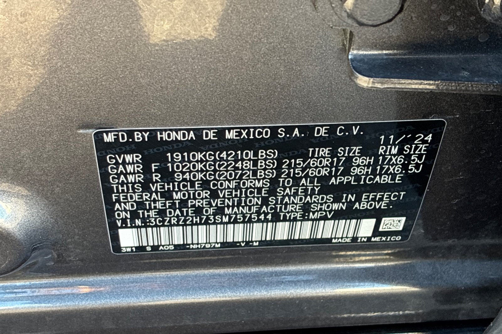 Used 2025 Modern Steel Metallic Honda EX-L image 40