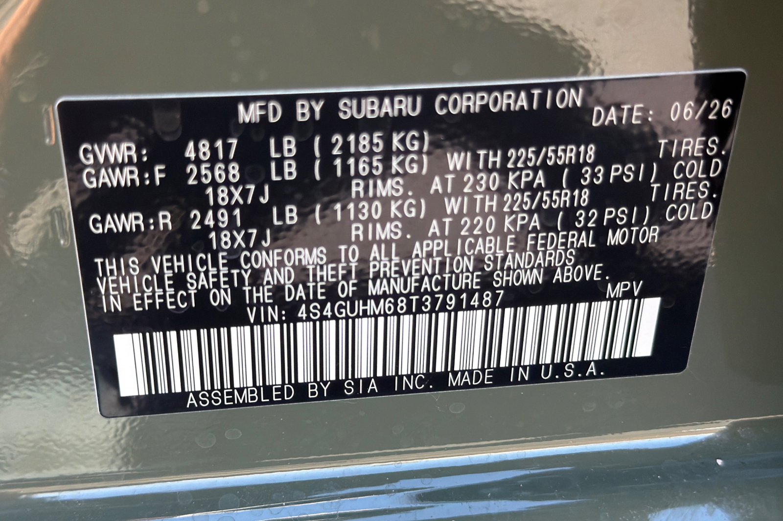 New 2026 ALPINE GREEN Subaru Limited image 27