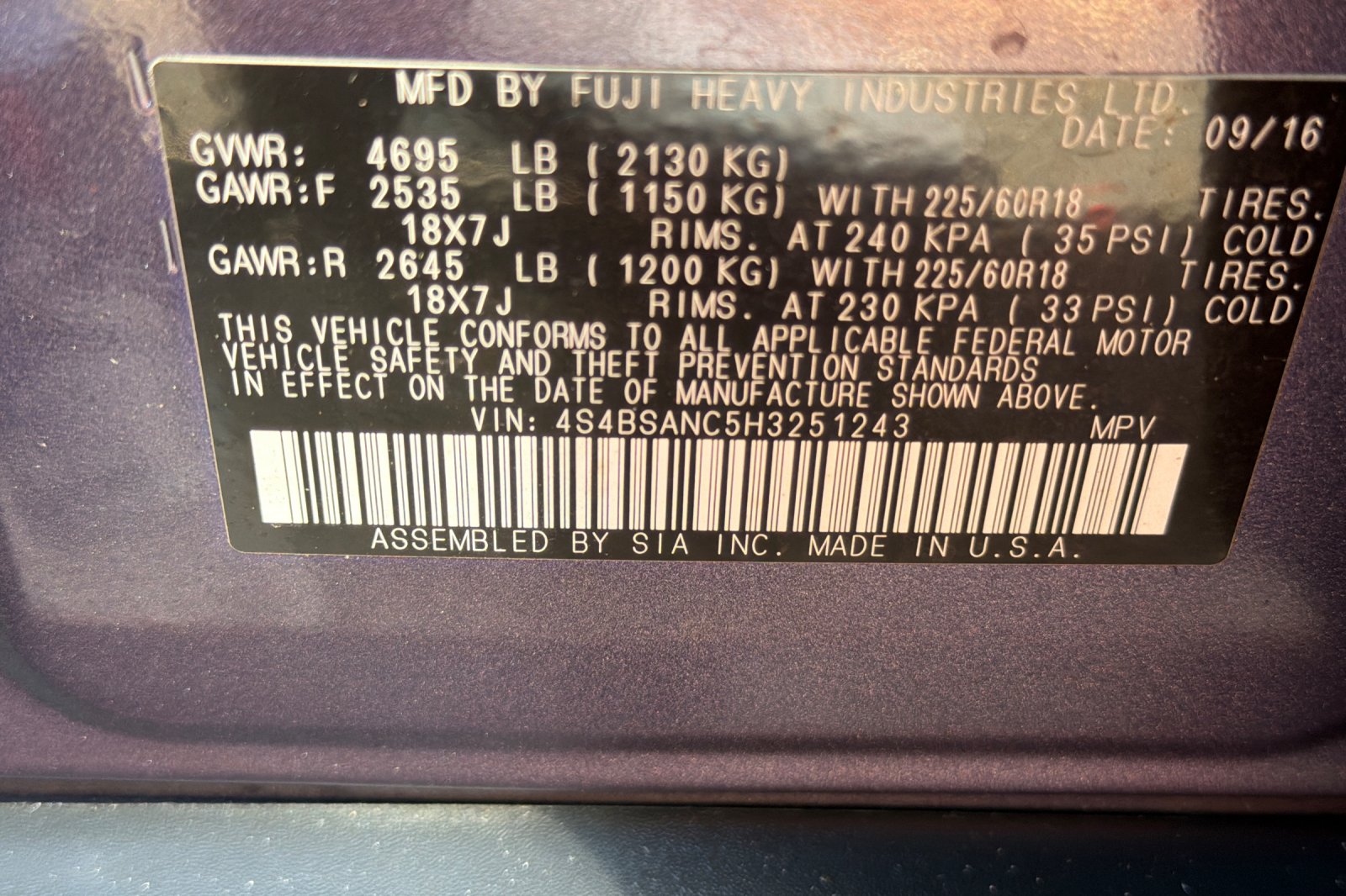 Used 2017 Blue Subaru 2.5i image 30
