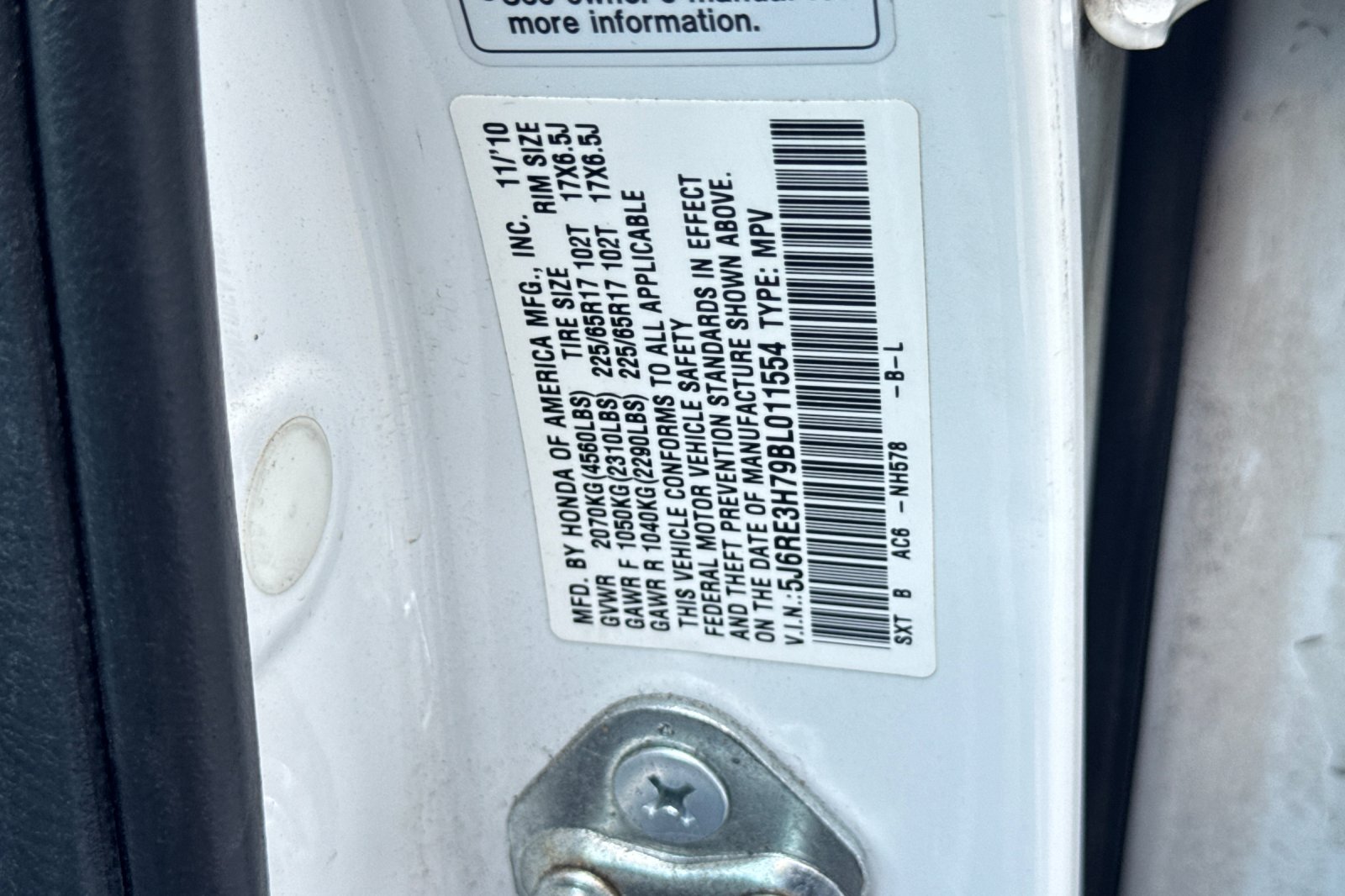 Used 2011 Taffeta White Honda EX-L image 11
