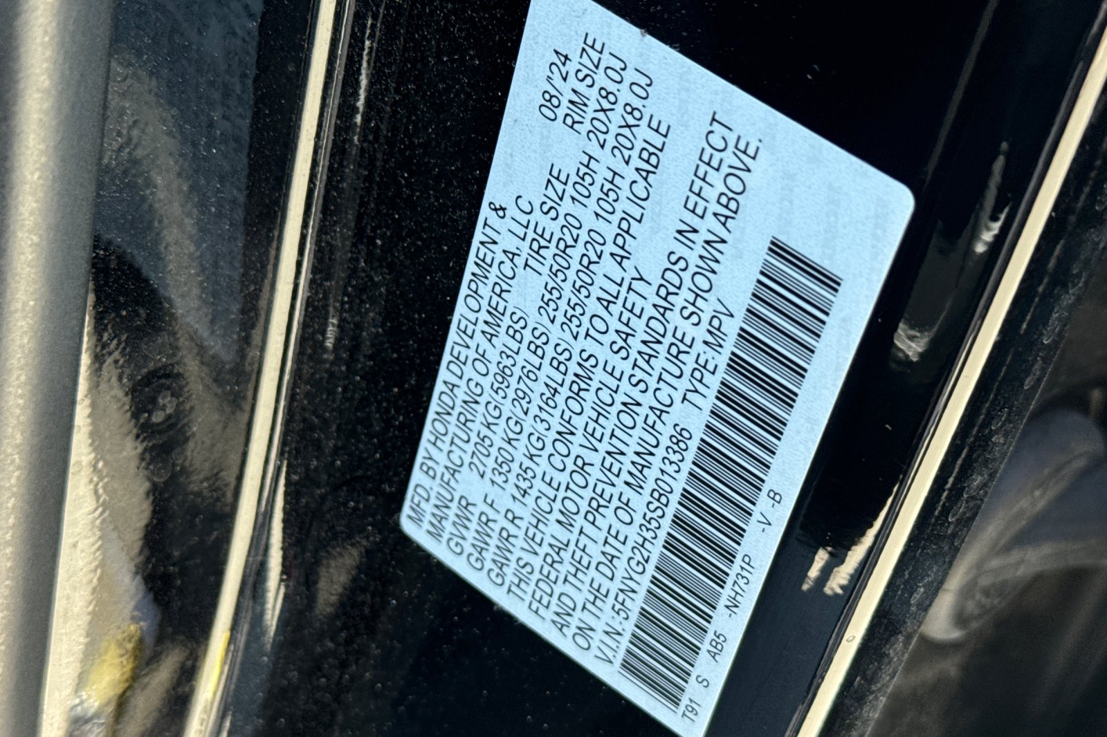 Certified Used 2025 Crystal Black Pearl Honda Sport image 12
