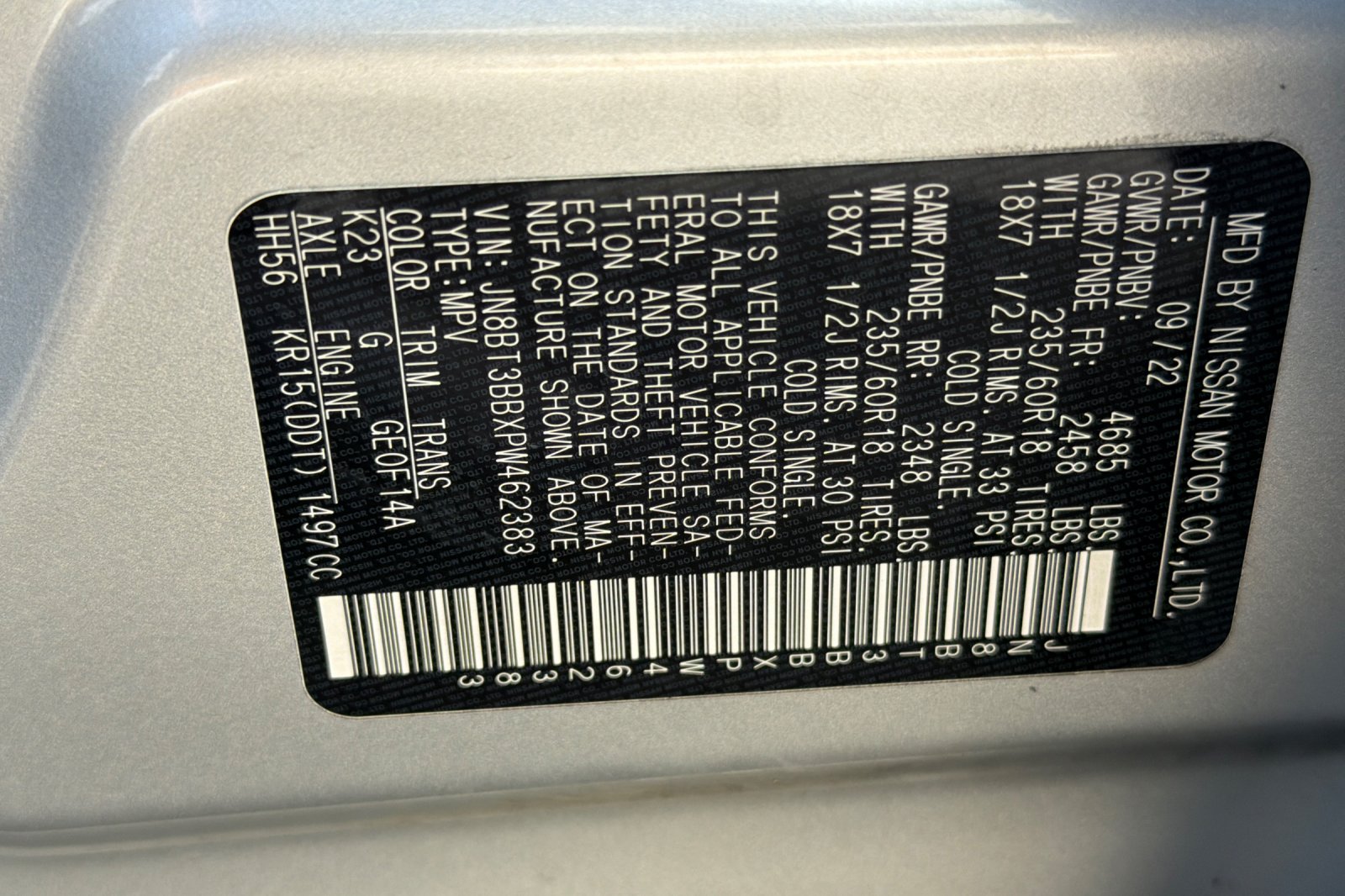 Used 2023 Silver Nissan SV image 25
