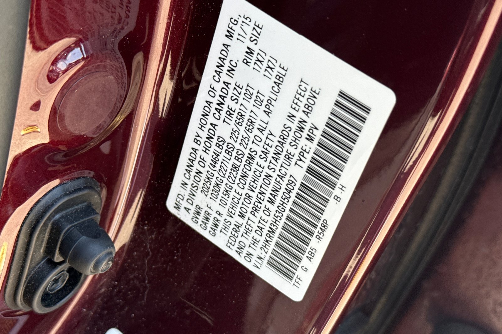 Certified Used 2016 Basque Red Pearl II Honda EX image 12