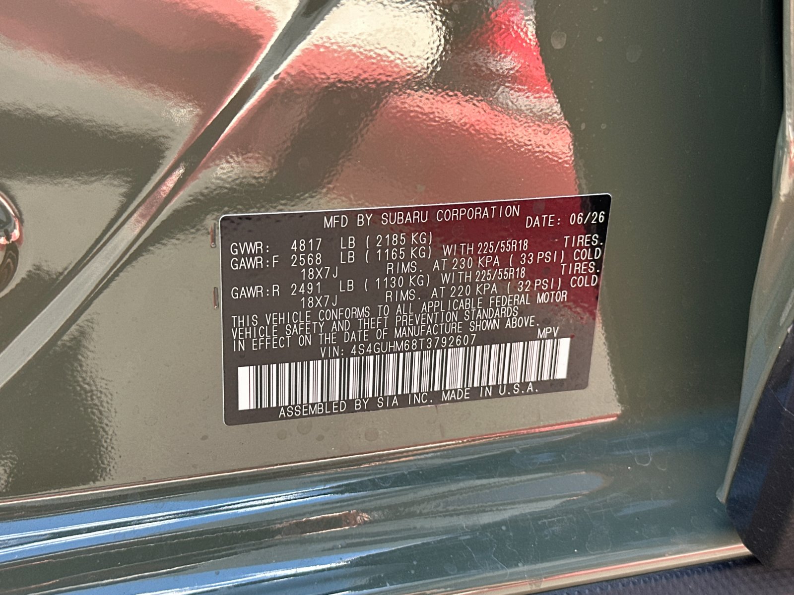 New 2026 ALPINE GREEN Subaru Limited image 28