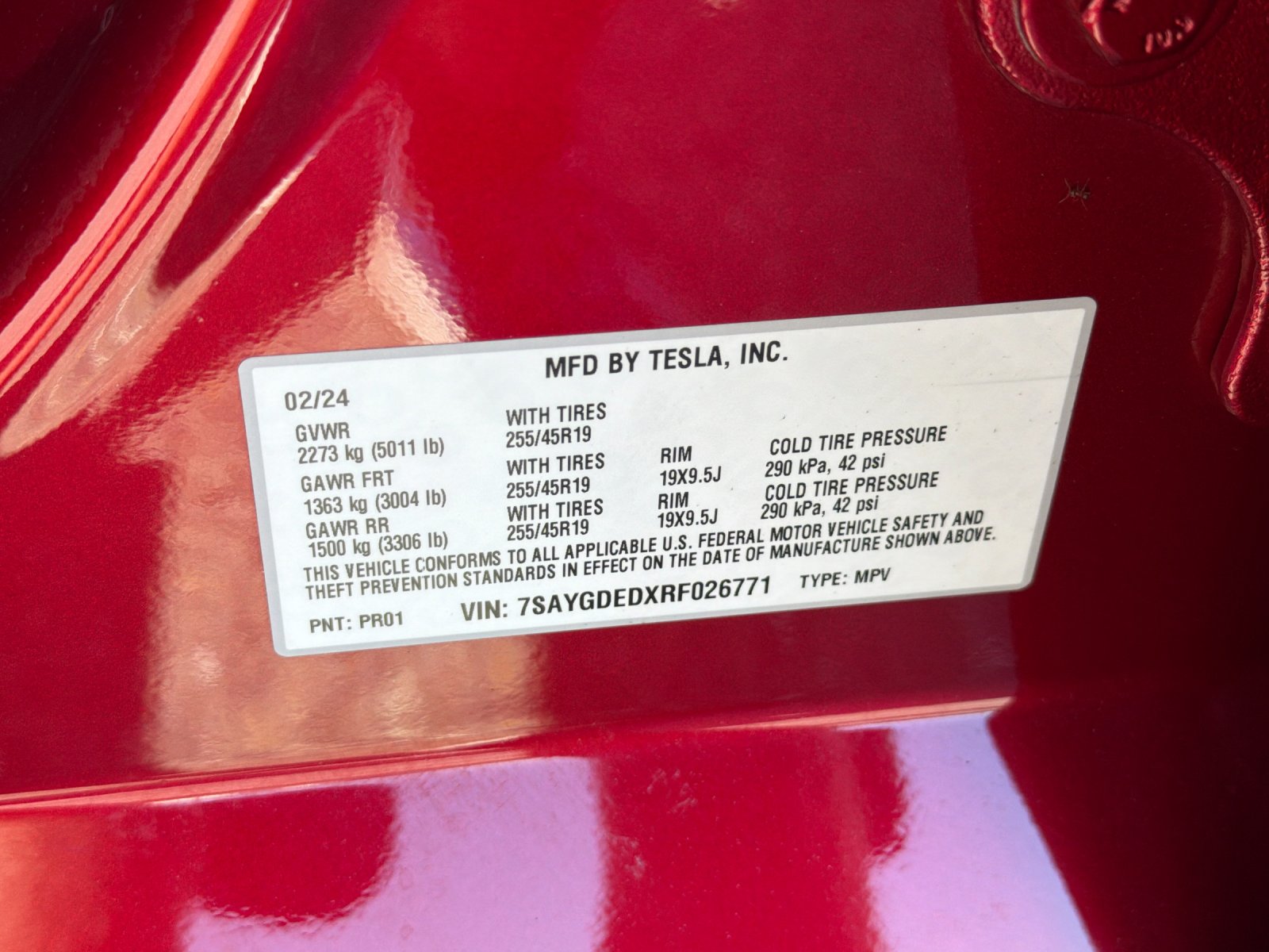 Used 2024 Ultra Red Tesla Long Range 4D Sport Utility image 36
