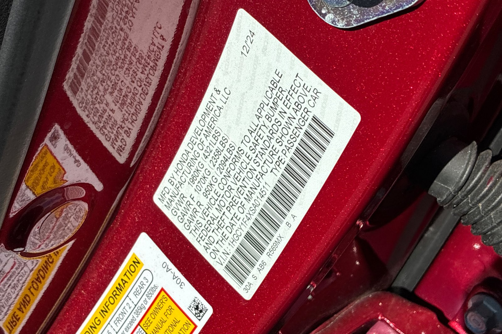 Used 2025 Radiant Red Honda SE image 40