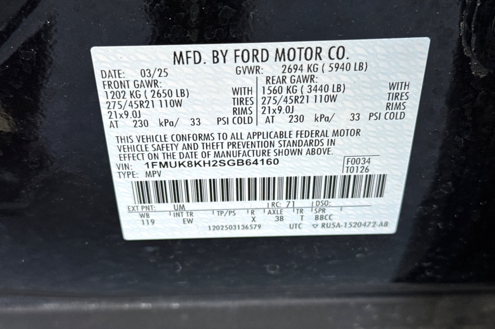 Certified Used 2025 Black Metallic Ford ST-Line image 33
